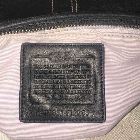 Authentic black Coach hobo purse - Picture 2 of 3
